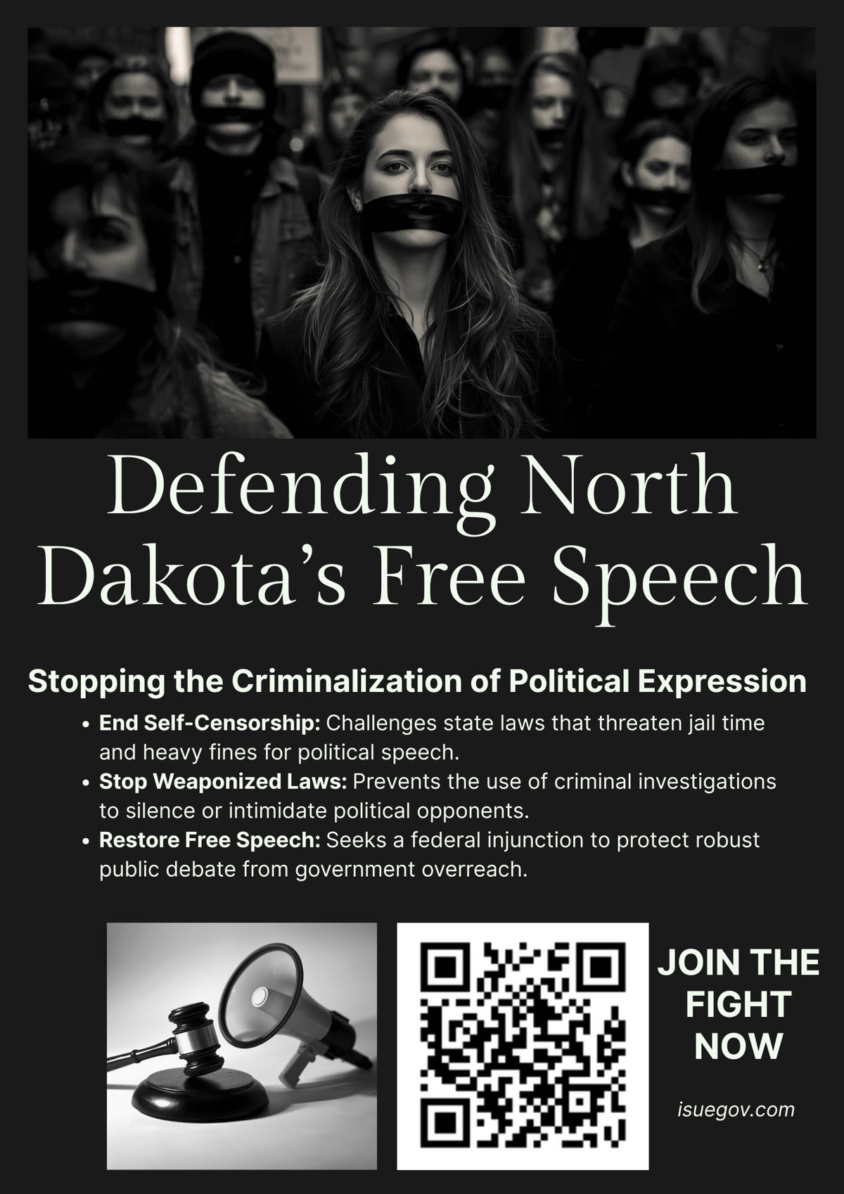North Dakota free-speech poster.